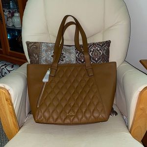 N/ W Defects Vera Bradley Leather Small Avery Tote